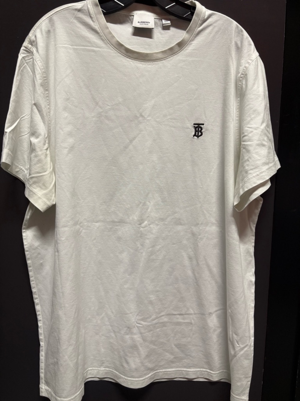 Burberry Men’s Off-White TB Monogram Crewneck T-Shirt